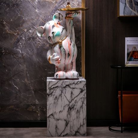 Graffiti Art Bear Tray Statue