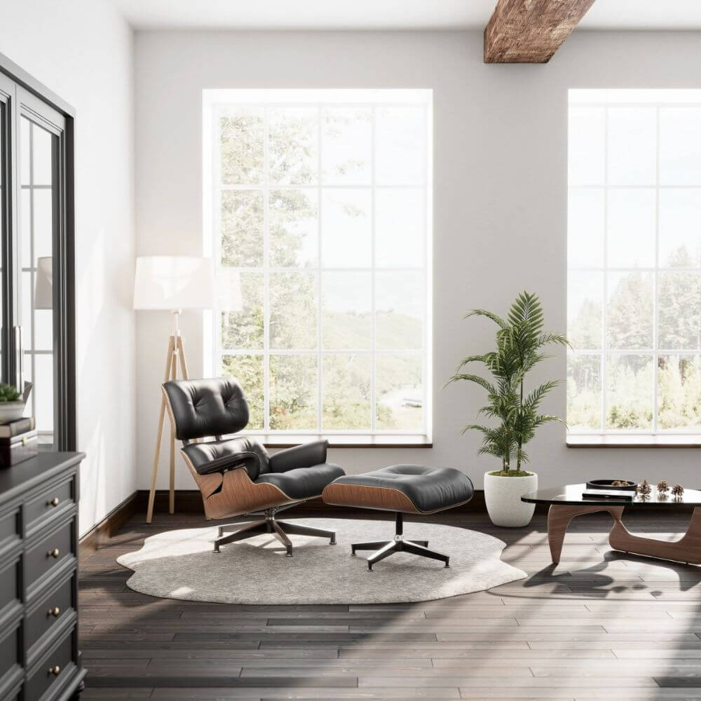Eames Lounge Chair and Ottoman (Premium Tall Version)