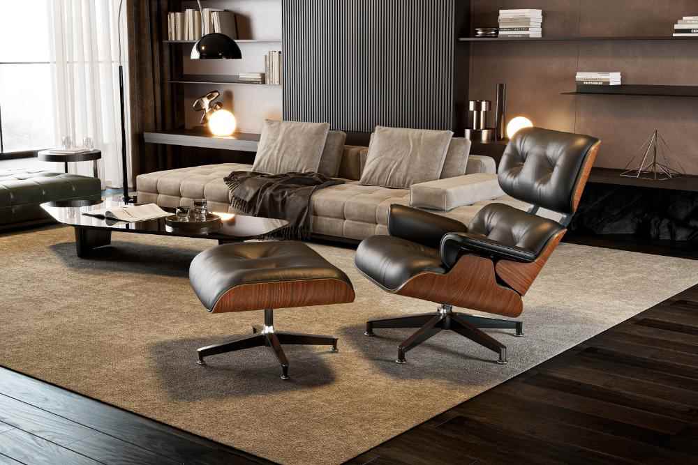 Eames Lounge Chair and Ottoman (Premium Tall Version)