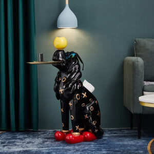 Hype Doggy Butler Statue with Tray