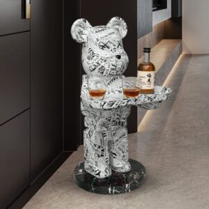 Life-Size Bearbrick Statue with Tray