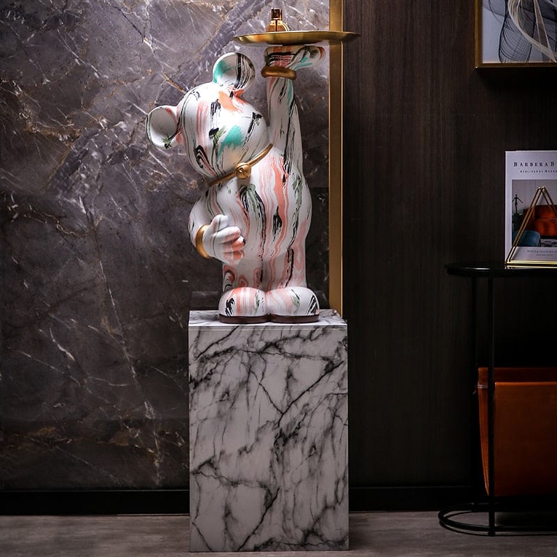 Graffiti Art Bear Tray Statue