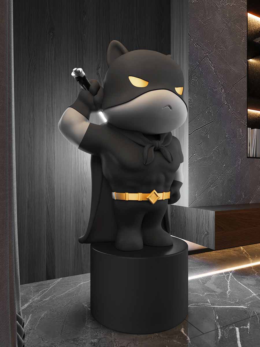 Ninja Cat Lightsaber Statue