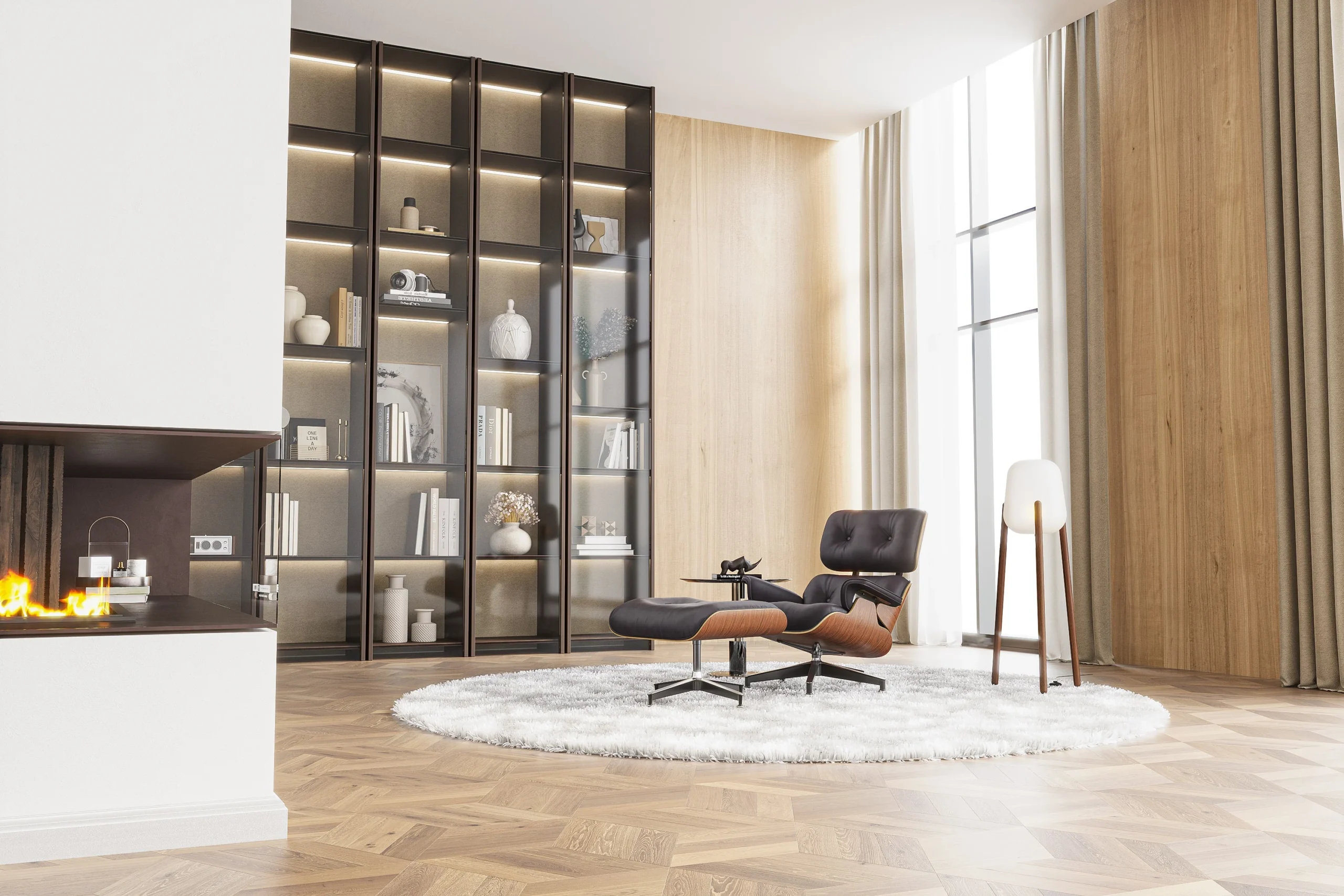 Eames Lounge Chair and Ottoman (Premium Tall Version)